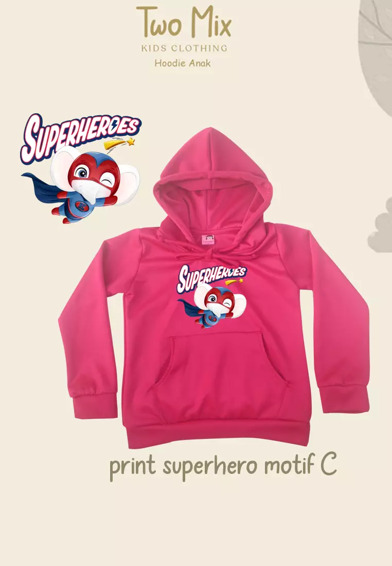 TWO MIX - Hoodie Anak Digital Print Super Heroes 4284
