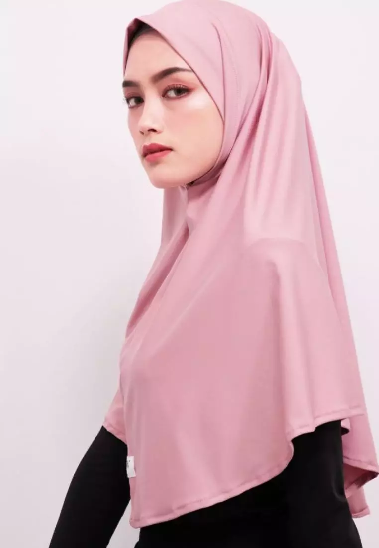 DH013 Hijab Instan Berlin Dusty Pink