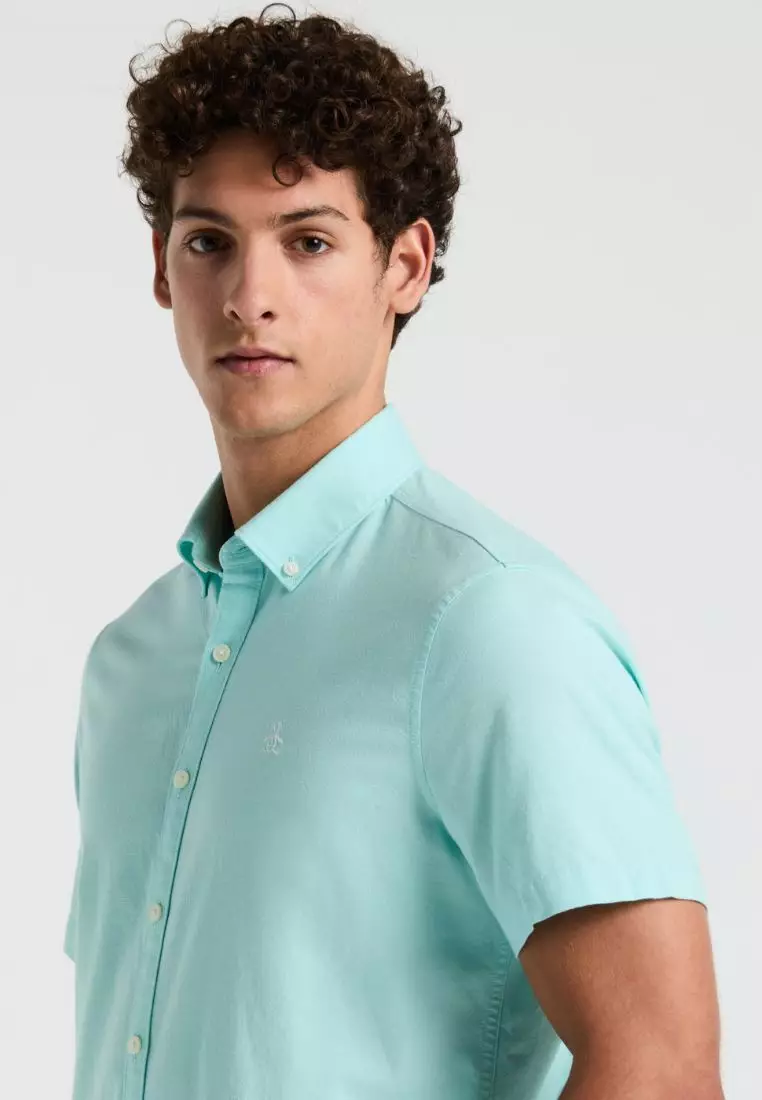 Short Sleeve Oxford Stretch No Pocket Shirt