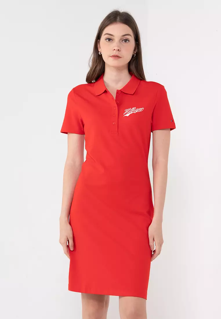 Tommy hilfiger red on sale polo dress