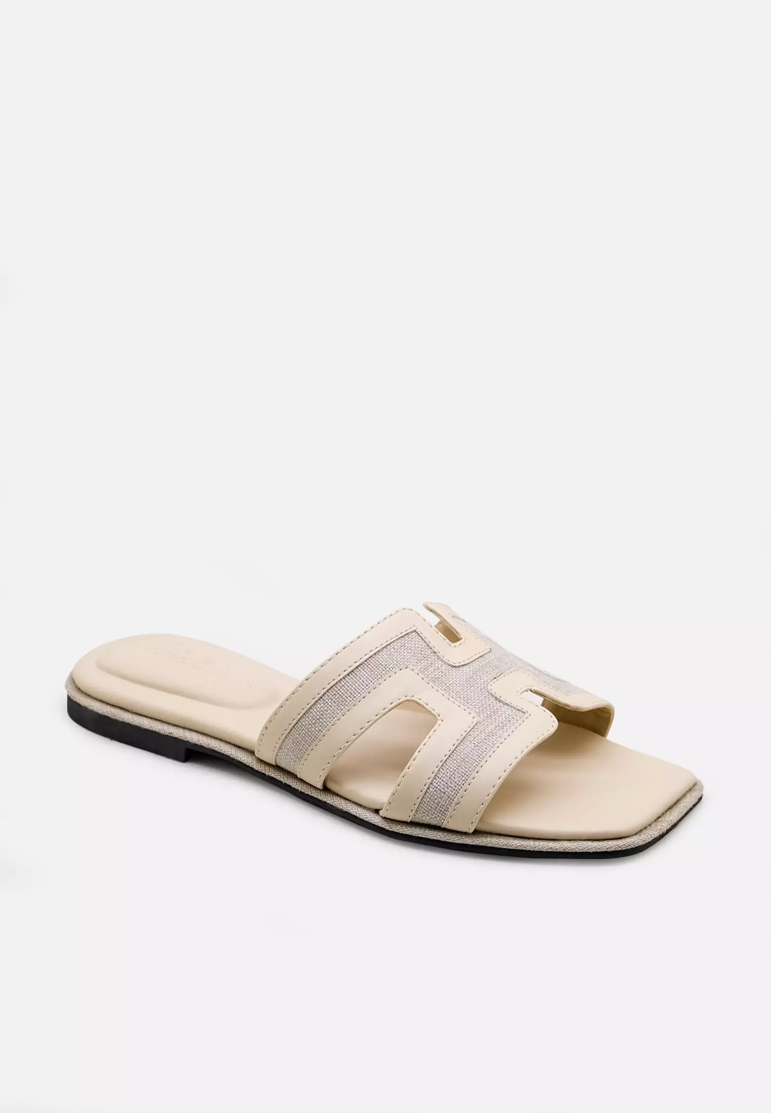 Harper Sandal Flat Slides Canvas Wanita