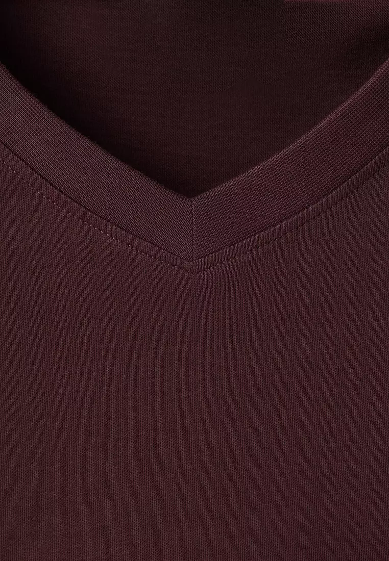 100% Cotton Slim-Fit V-Neck T-Shirt