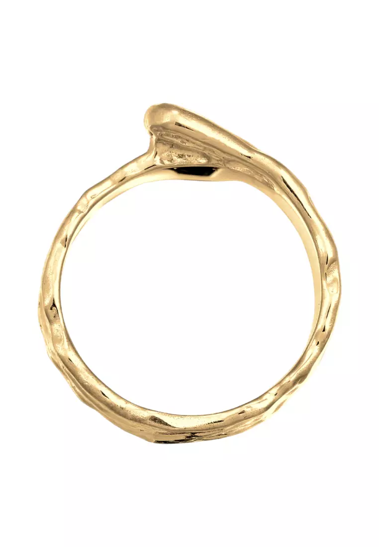 Men's Silver Molten Sculptural Ring – Gold-Plated