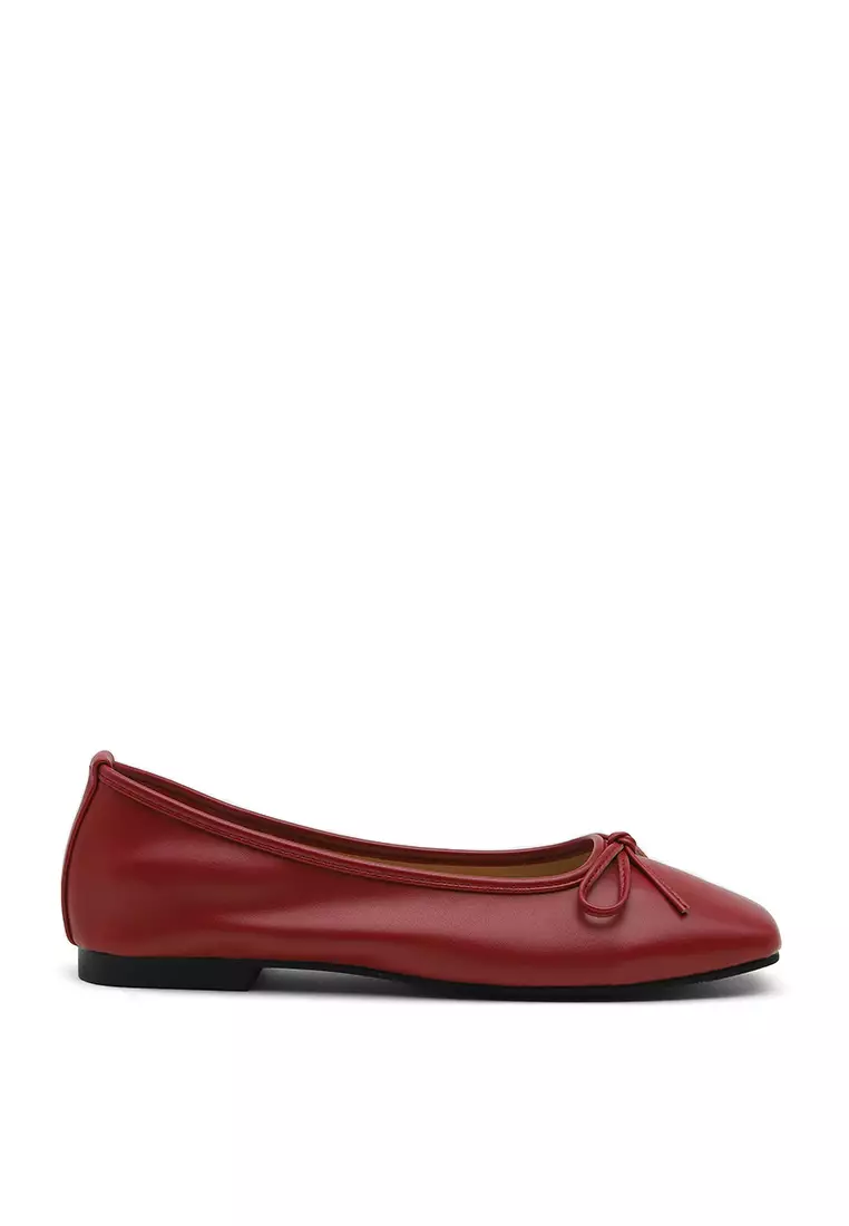 Ellisy Ribbon Flats (1cm) - Red