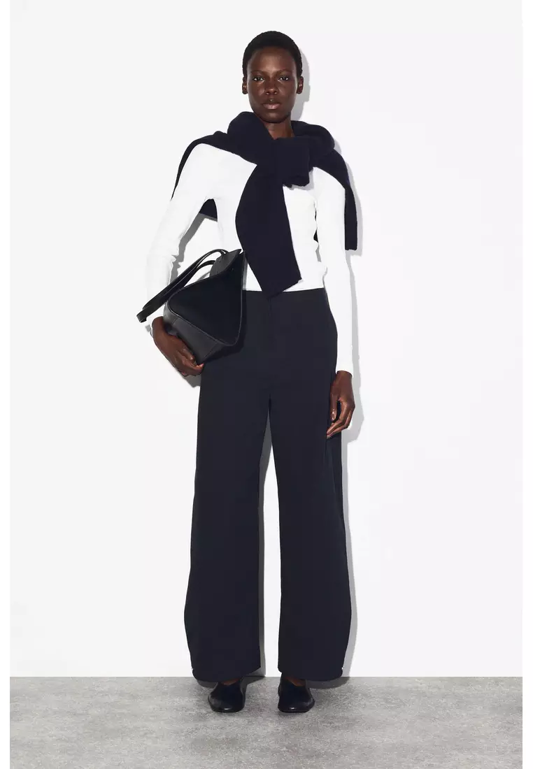 Buy COS PIMA COTTON BARREL-LEG TROUSERS 2026 Online | ZALORA