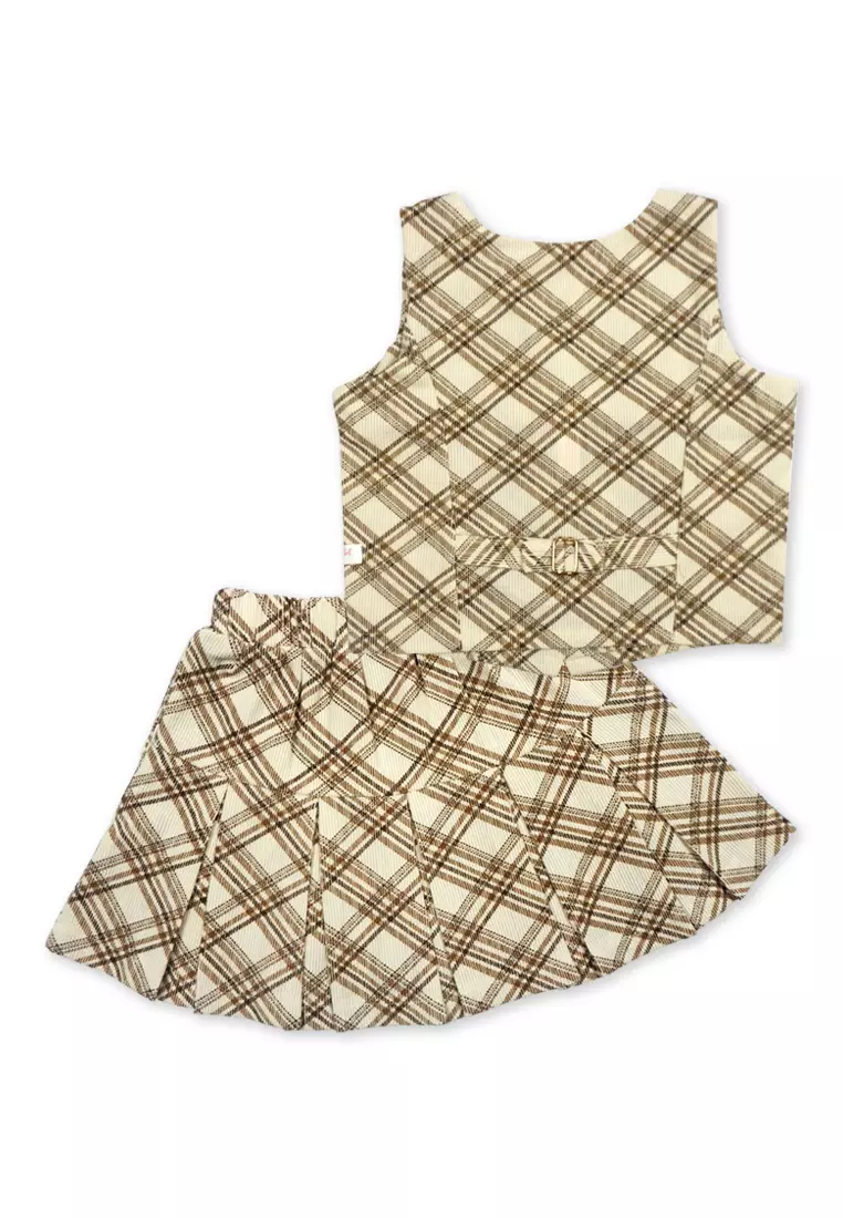 Girls Blouse With Skirt Set