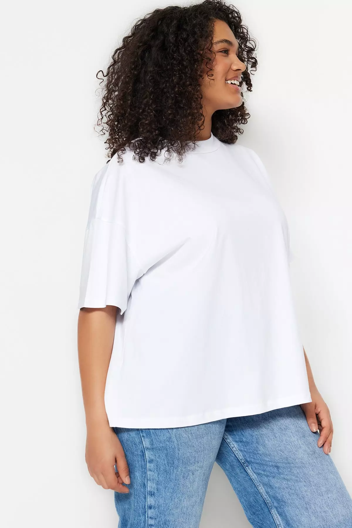 women's plus size white t shirts