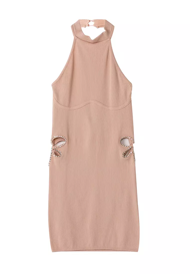 Seamless Halter Neck Mini Dress