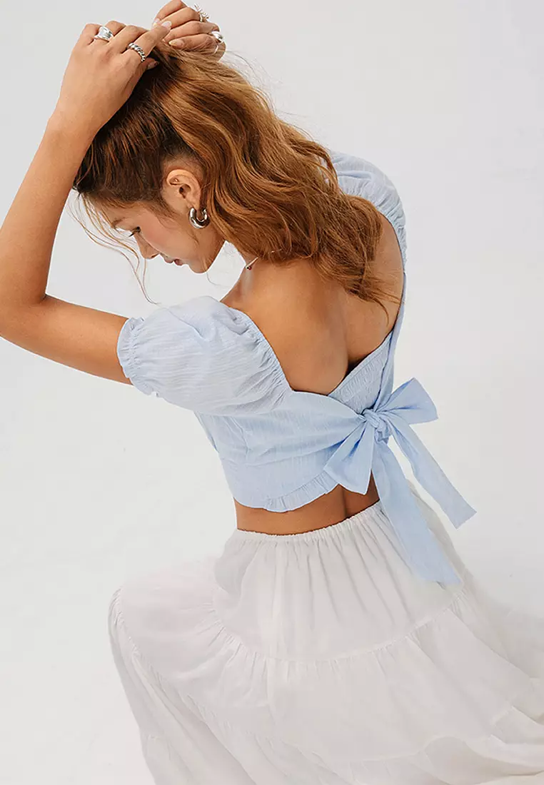 Square Neck Crop Blouse