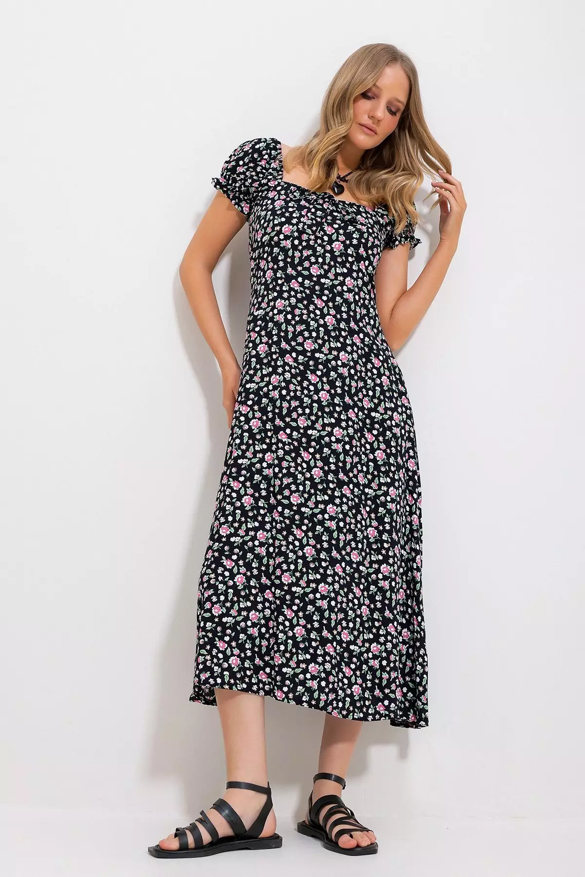 Printed Midi Dress