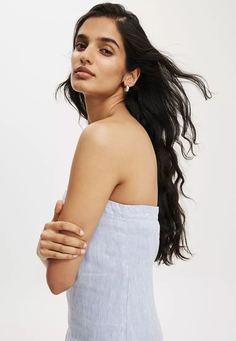Elle Linen Tube Mini Dress