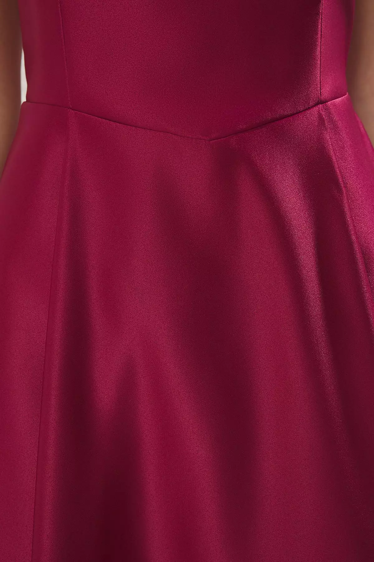 Plum A-Line Satin Woven Elegant Evening Prom Dress TPRAW25EL00040