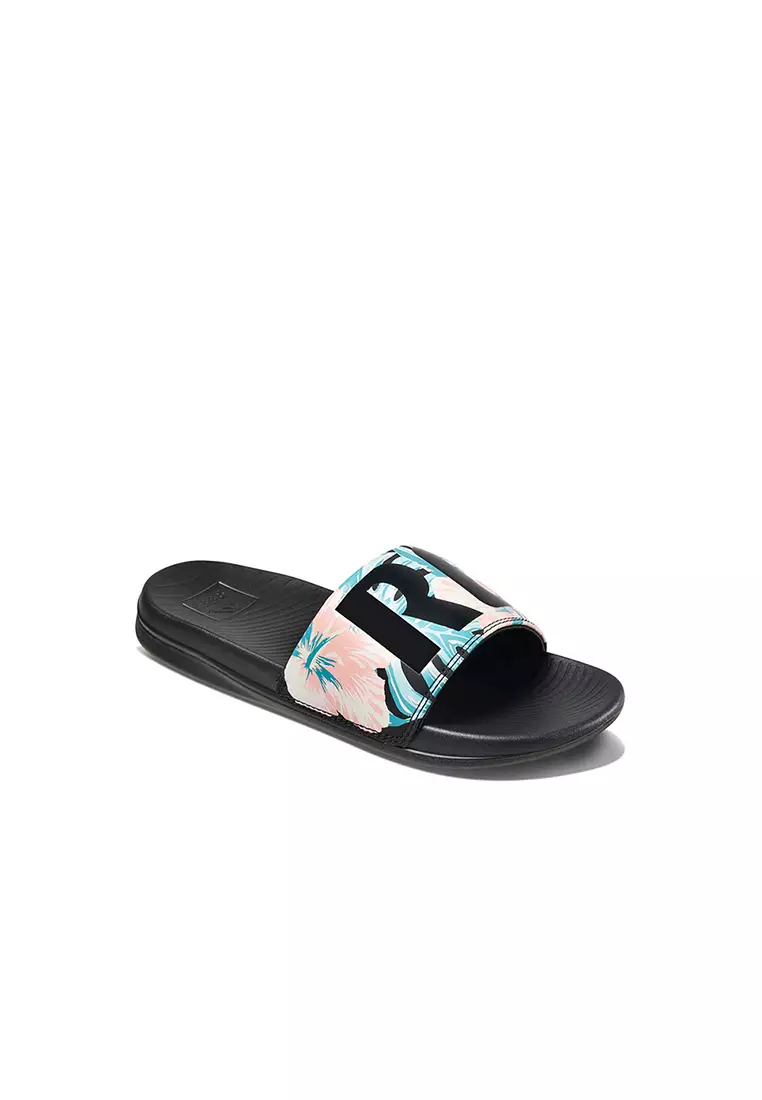 REEF Women One Slide Sandal - Pink Hibiscus