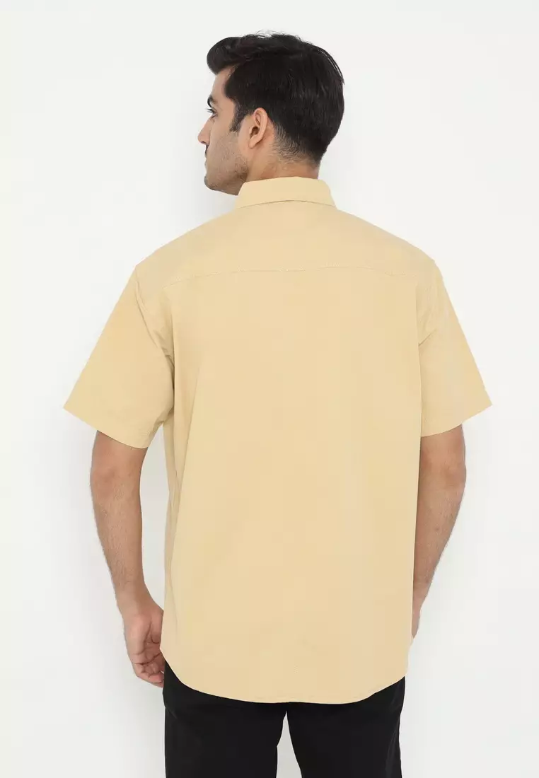 POLICE Kemeja Polos Cotton Regular Fit Pria