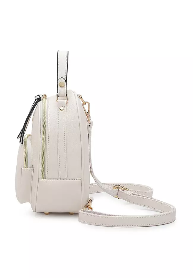 Women's Casual 2-Way Backpack (Tas Ransel Wanita & Tas Punggung Wanita) - Putih