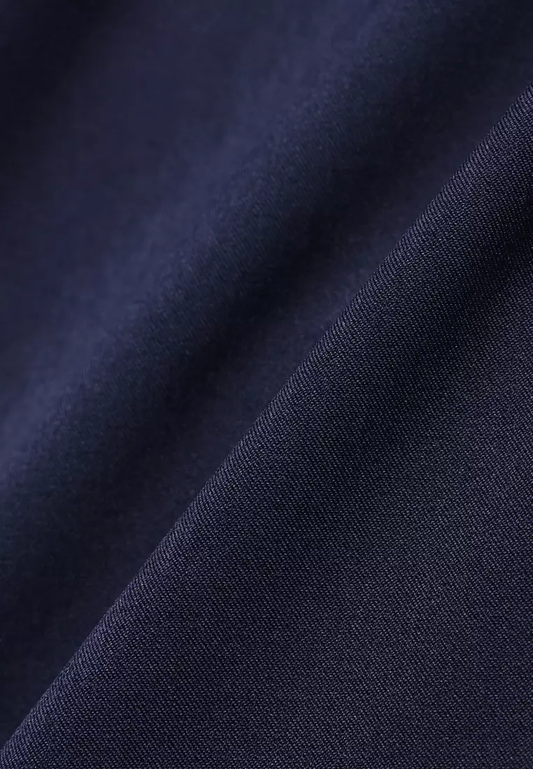 MANZONE -  Kemeja Lengan Pendek Pria Mino 03 Slim Fit - Navy Warna Navy