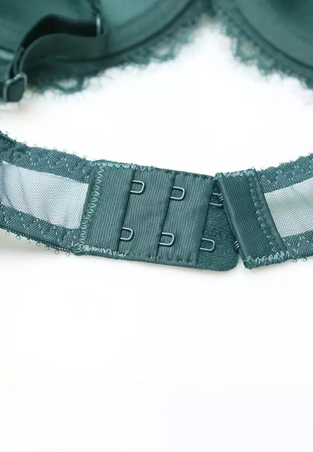 Lace Thin Cotton Airflow Bra with Panty Set CA123110GR