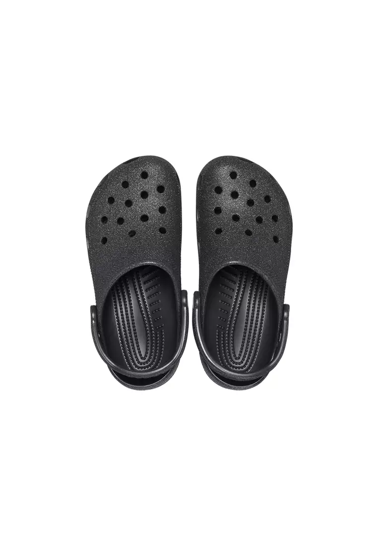 Classic Glitter Clog in Black Glitter