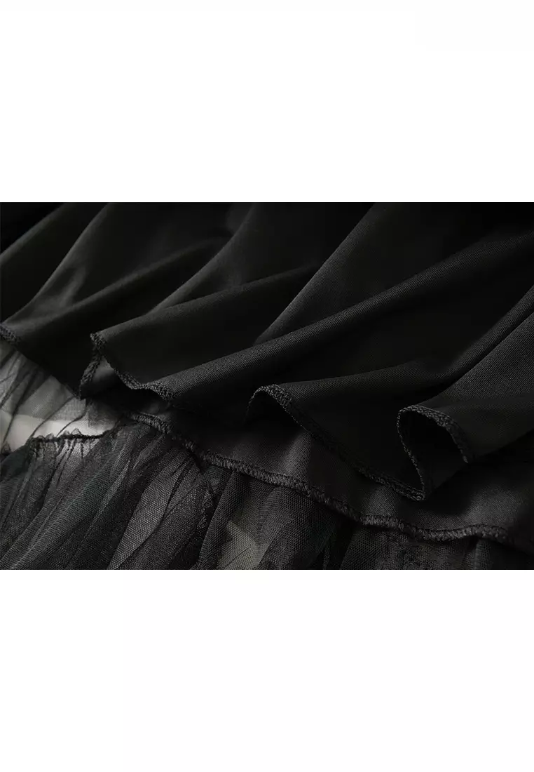 Spring/Summer Puffy Tulle Mesh Tiered Skirt AF1219