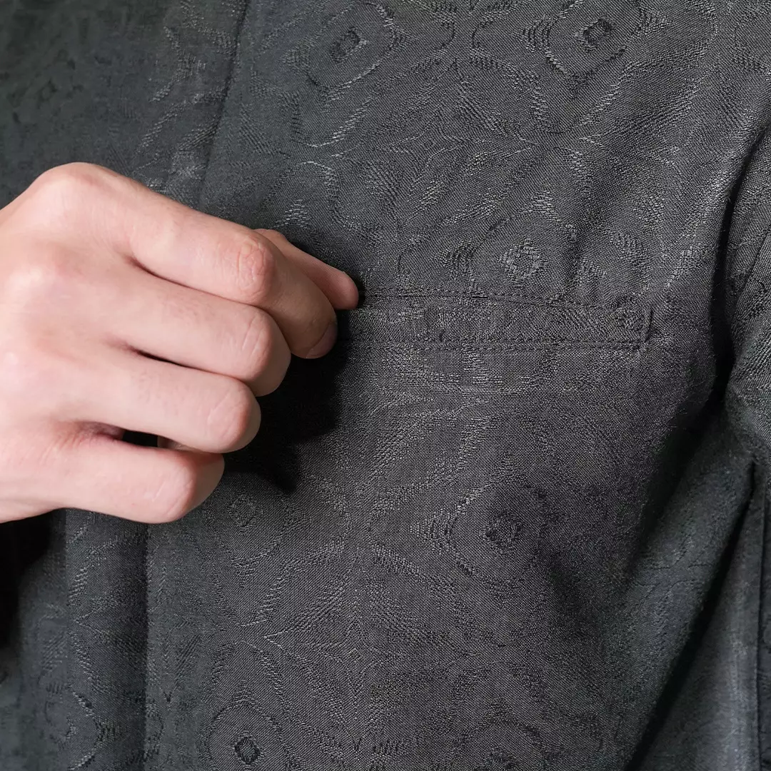 Casella Baju Koko Pria Lengan Panjang Motif Elegan | Baju Koko Yusuf 9996 Black