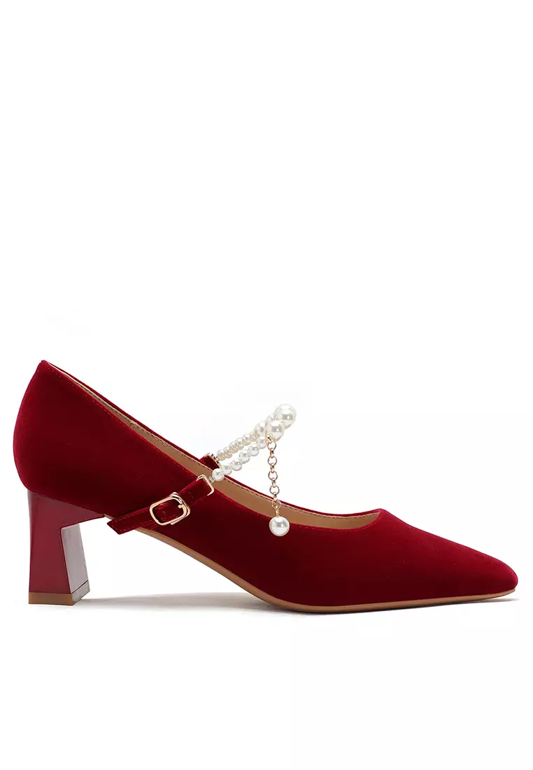 Discount on Twenty Eight Shoes  shoes - SKU: 5cm Pearl Strap Mary Jane Shoes 2355-4