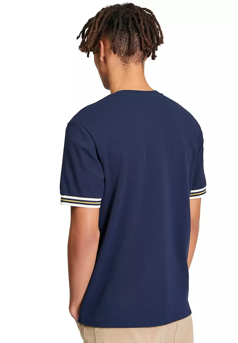 Short Sleeves Pique Tipped T-Shirt
