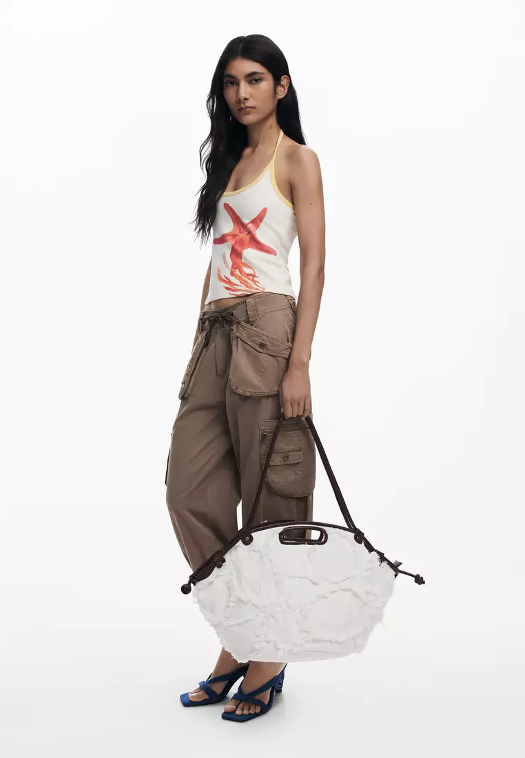 Embroidered medium bag