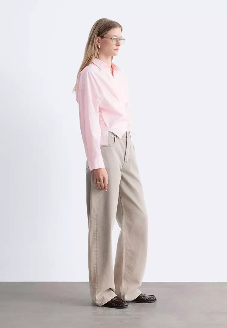 Tie-Waist Cotton Shirt