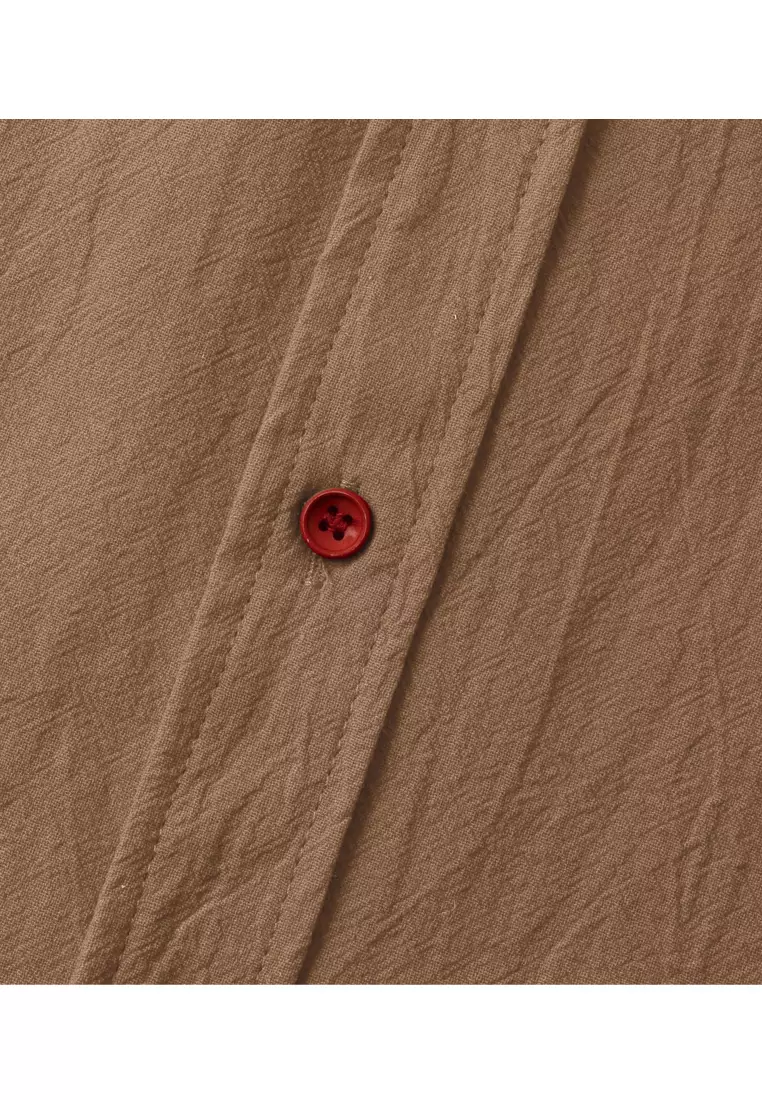 Loose Square-neck Linen Shirt YL-SKD01