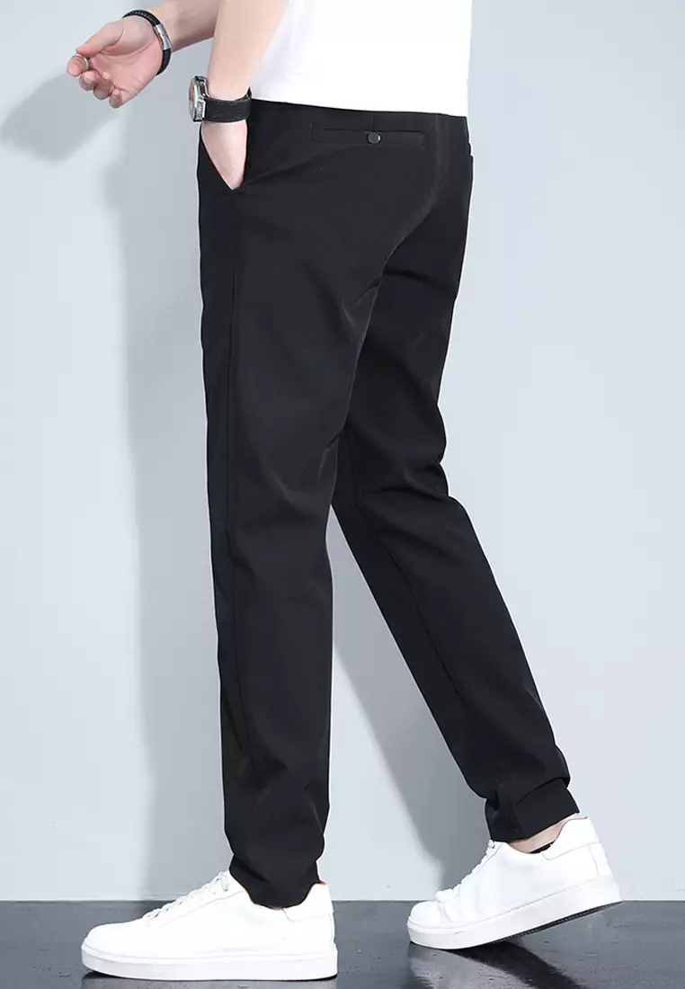 Elasticated Waist Slim Suit Pants