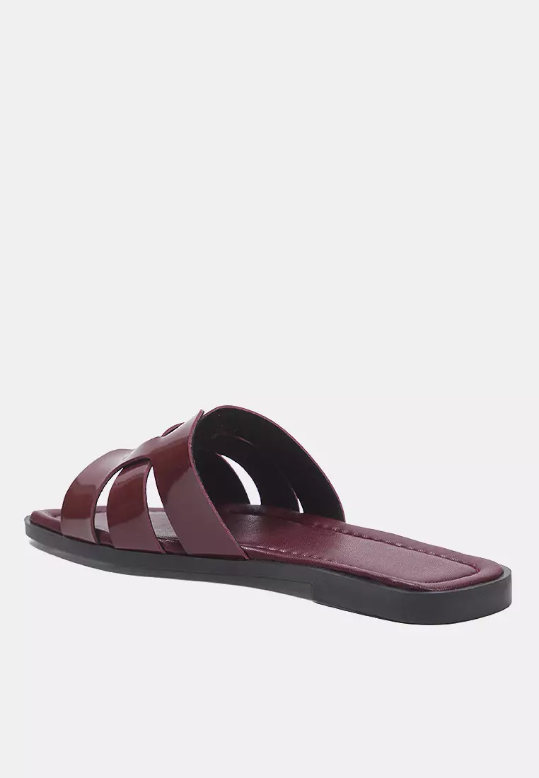 Claret Red Single Band Daily Women's Slippers Takss24Te00010