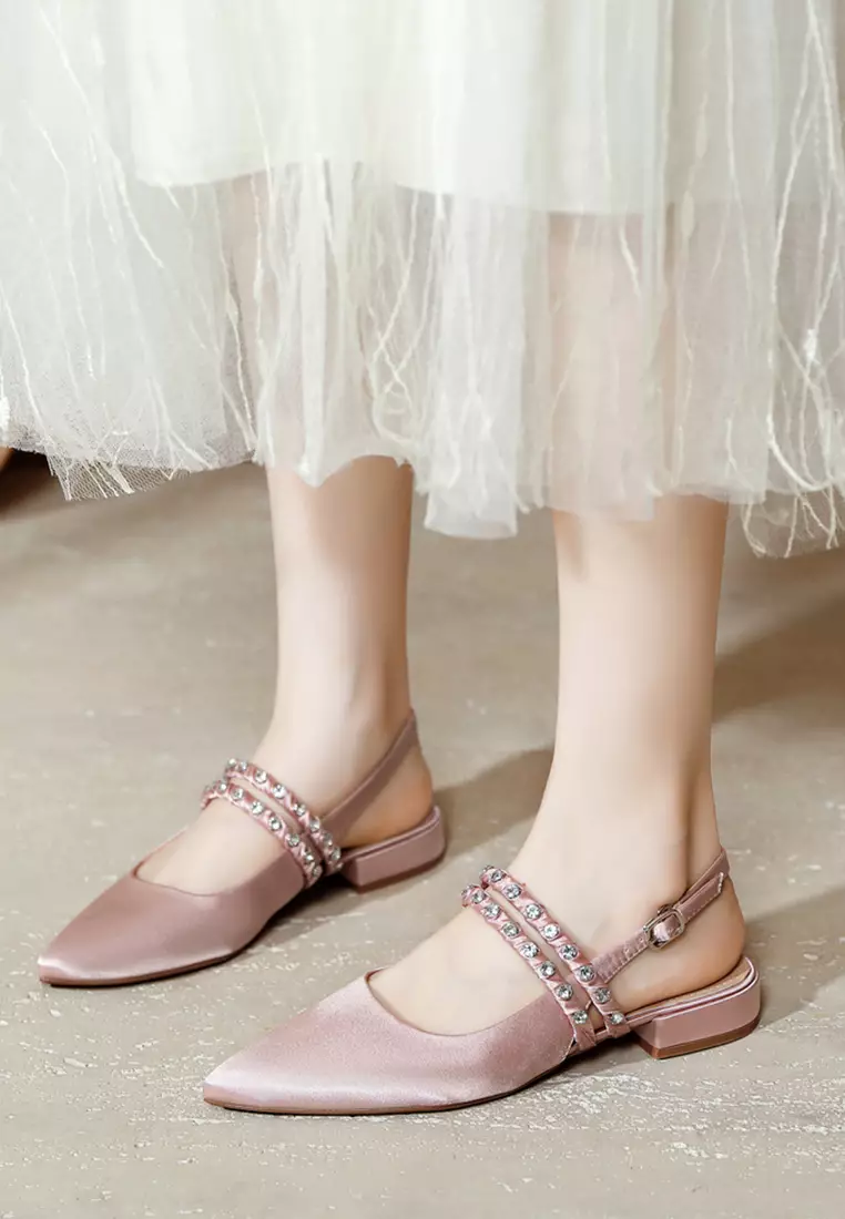 2.5CM Rhinestone Strap Slingback Heel TE578-29