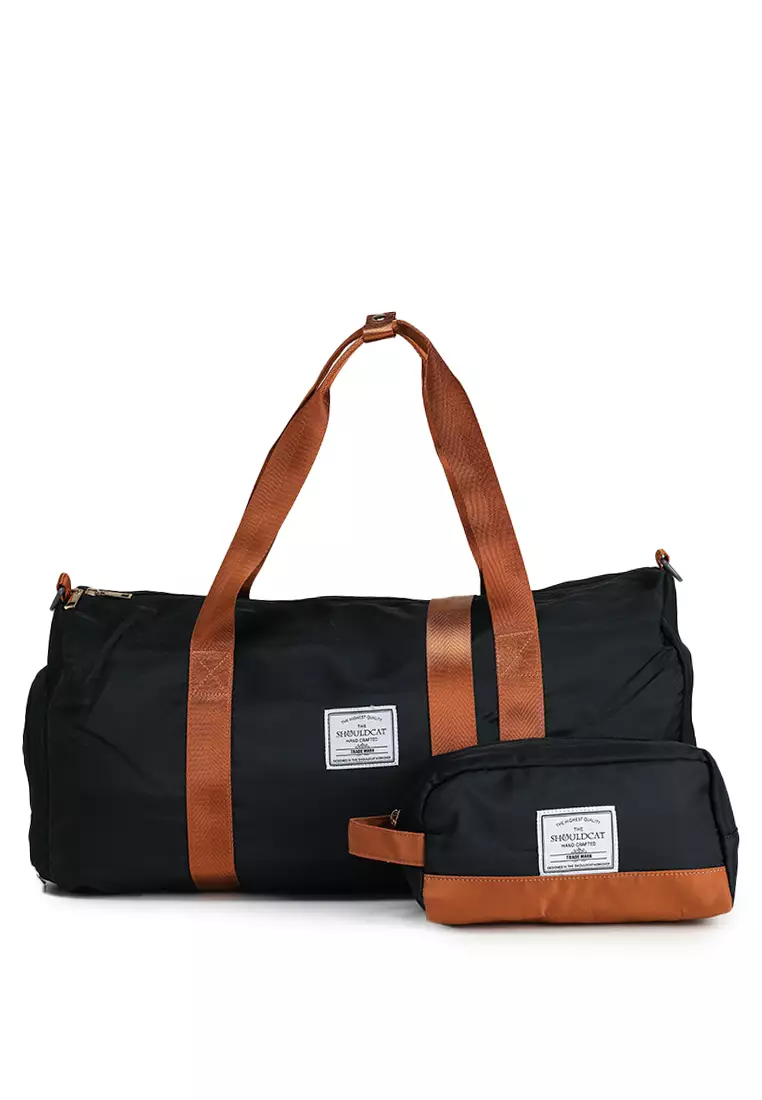 Quilted Travel Duffle Gym Bag with Pouch