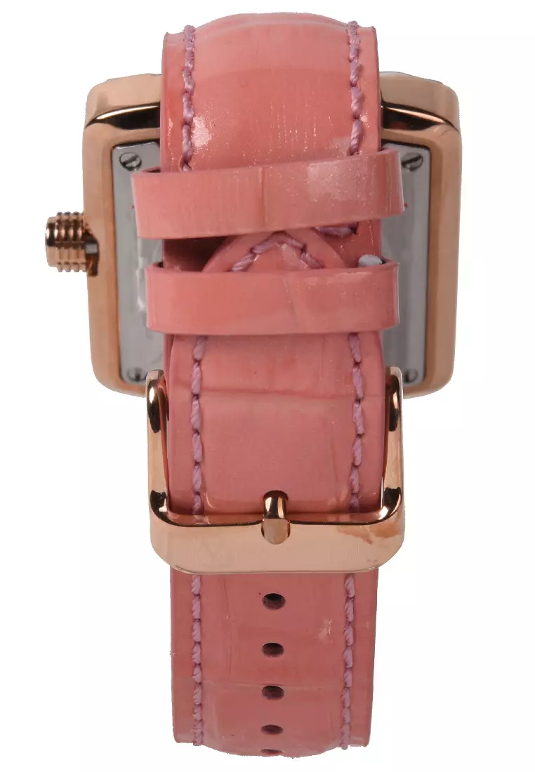 Alexandre Christie - Jam Tangan Wanita - Rosegold - Pink Leather Strap - 3030BFLRGSLPN