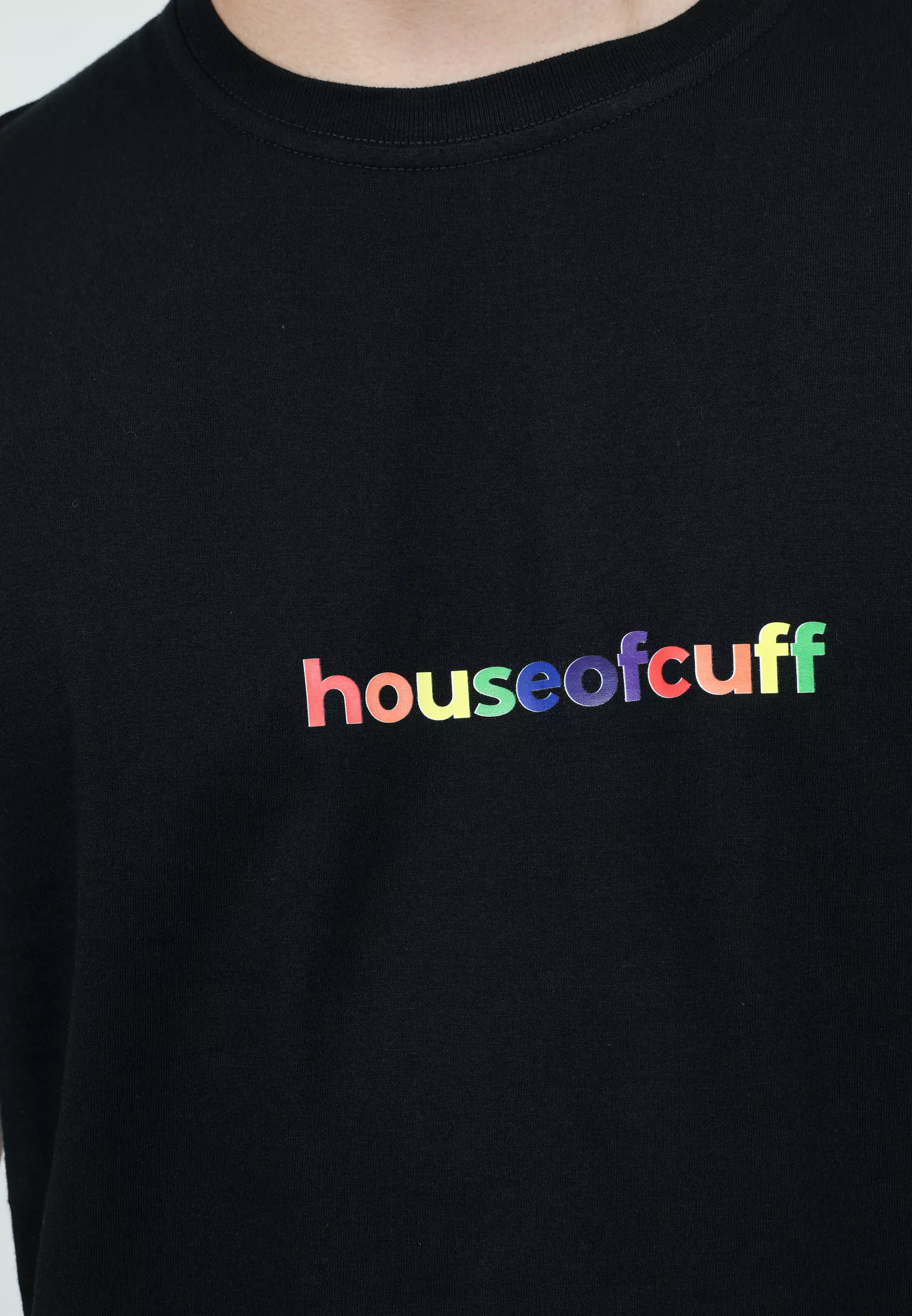 Houseofcuff T-shirt Kaos Hitam Pelangi S - 4XL