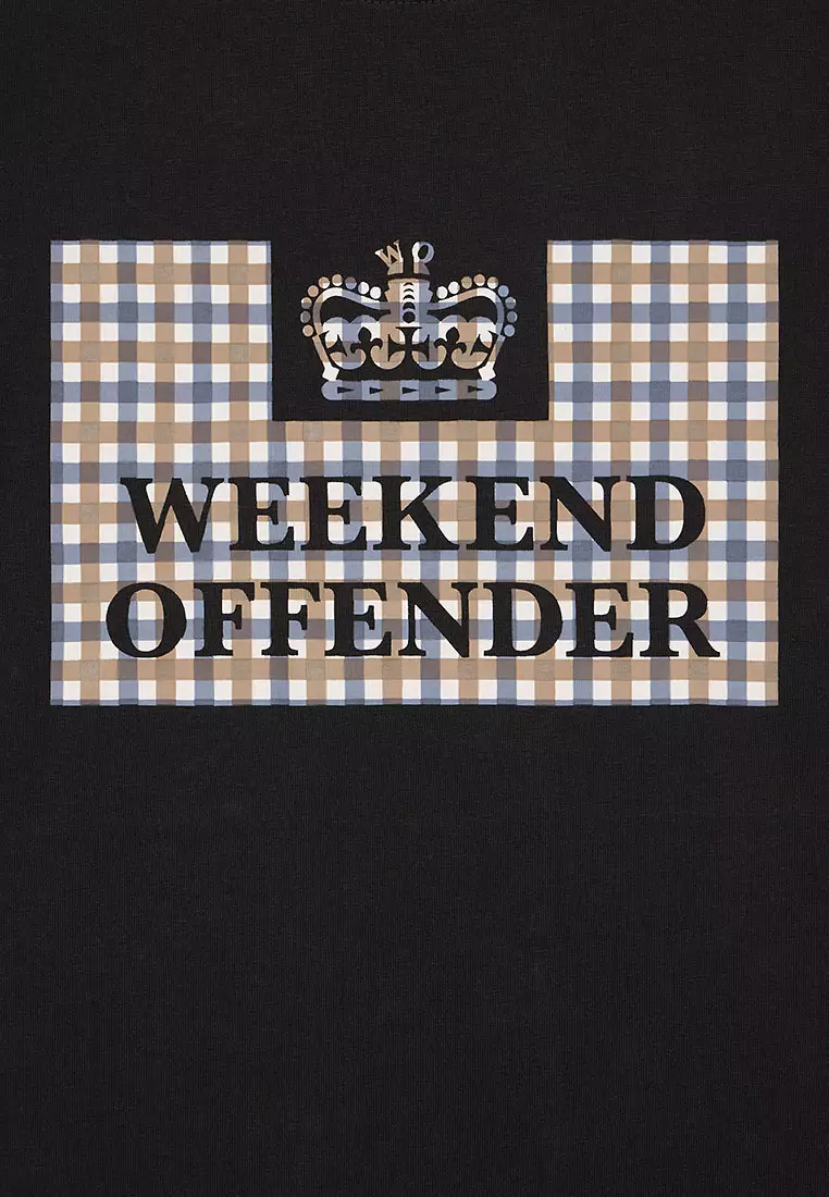 MENS BLACK/MID HOUSE CHECK SHEVCHENKO CHECK PRISON TEE