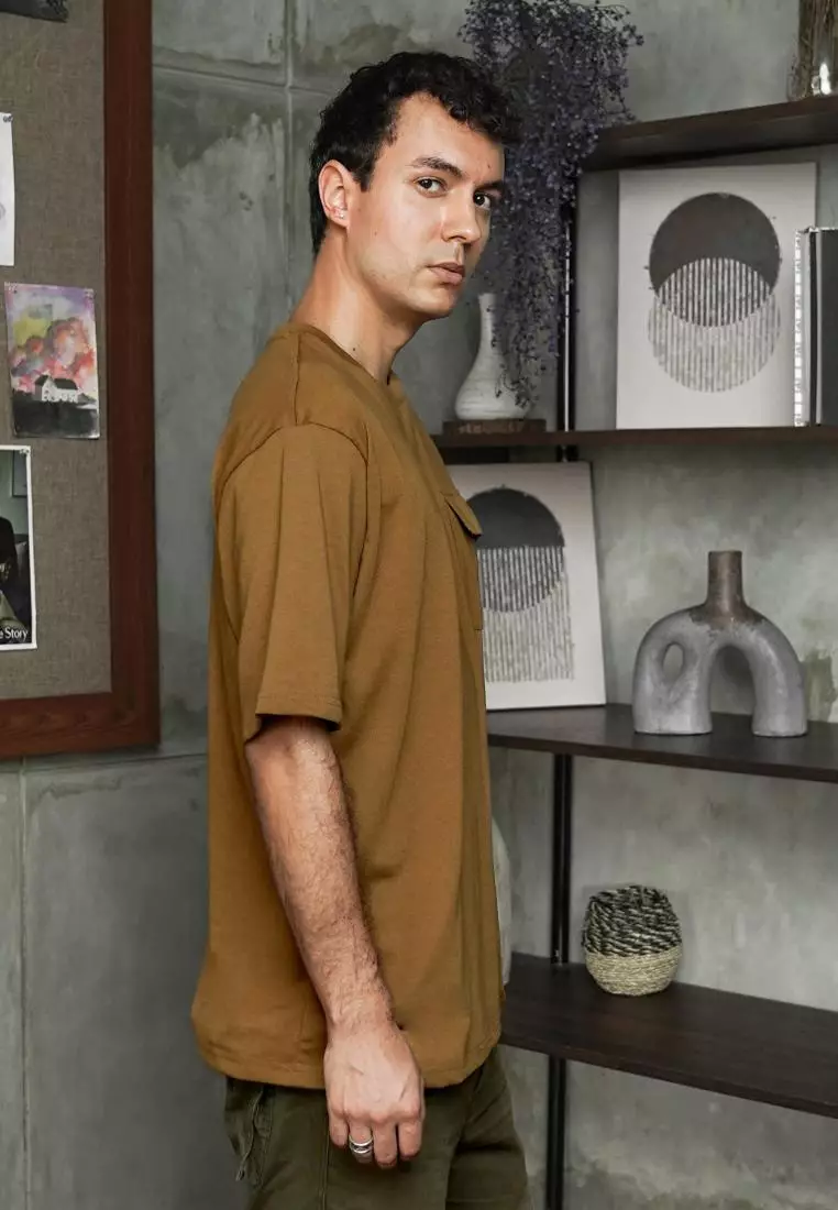 MATSUDA Kaos Oversize 20s Polos Pocket T shirt Okazaki