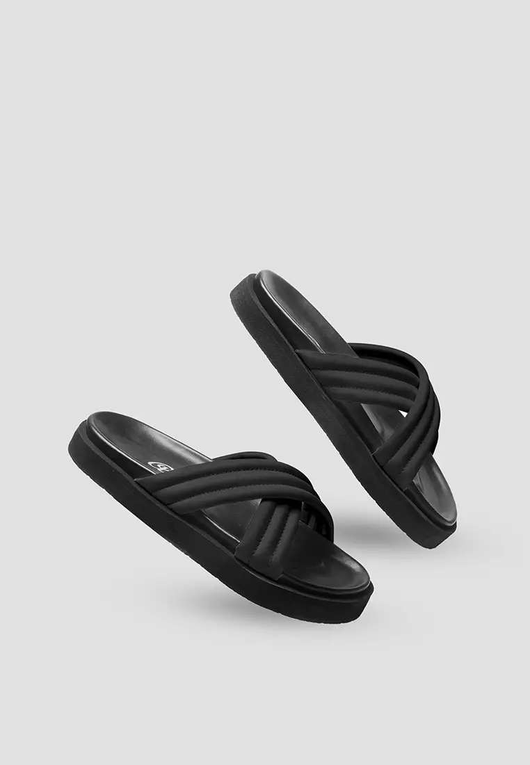 Alice Full Black Slide Sandals