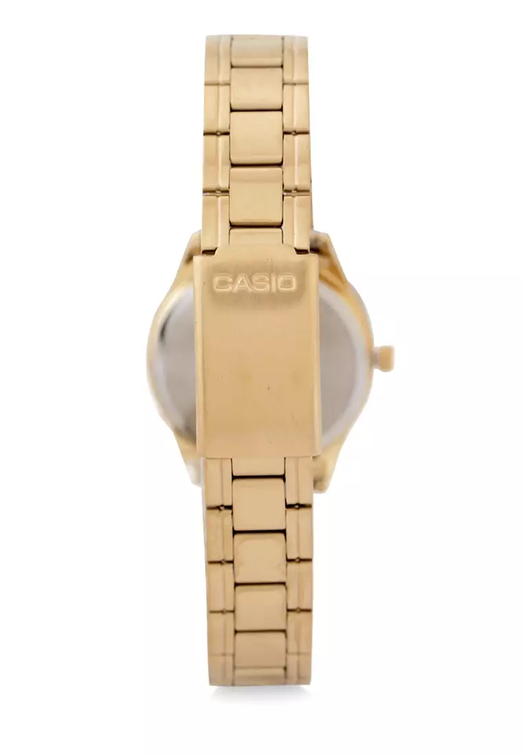 Casio Jam Tangan Wanita - Gold White - Stainless Steel - LTP-V005G-7B