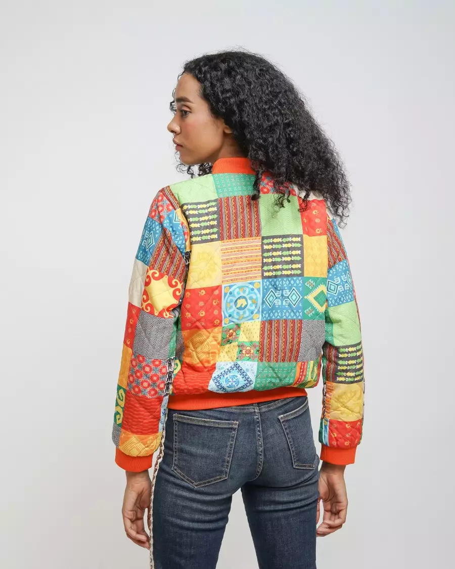 Patchwork Bomber Jacket