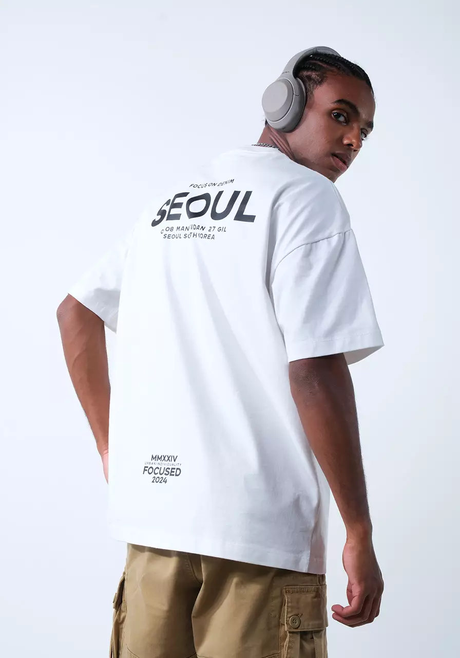 Kaos Oversize Unisex Seoul Offwhite