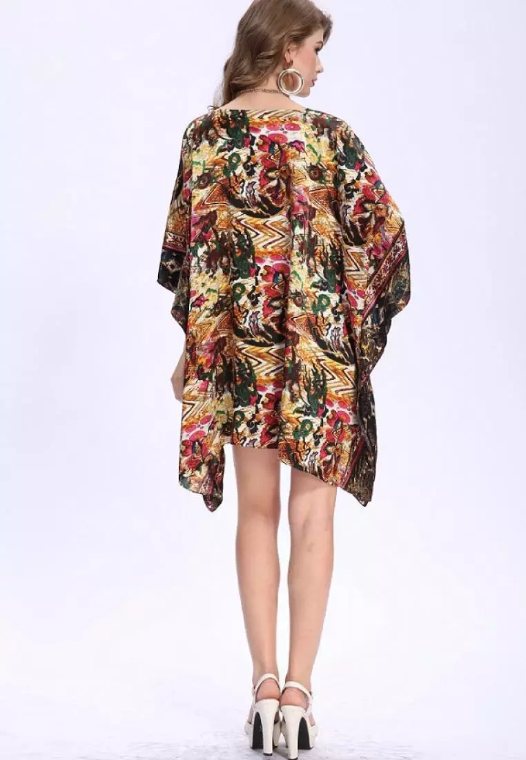 真絲印花色丁上衣