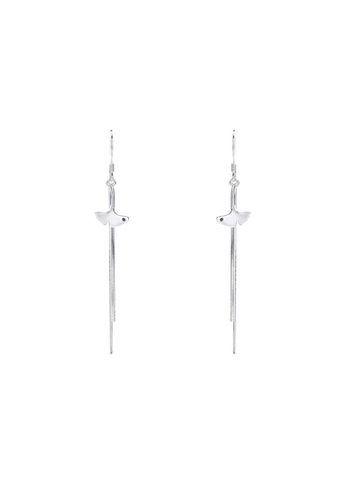 ZITIQUE silver Women's Ginkgo Tassel Hook Earrings - Silver D21DFAC094D3F8GS_1