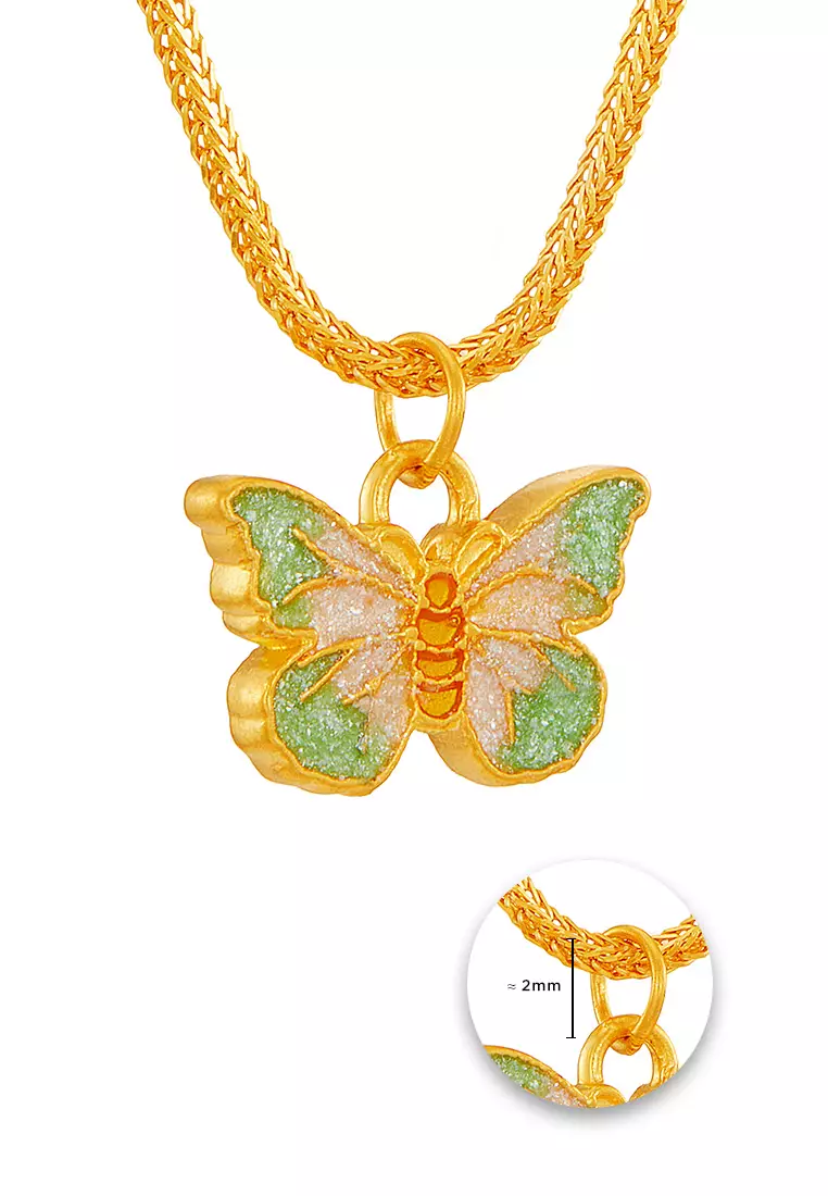 HABIB 999/24K Yellow Gold Pendant (Butterfly) 9GP01210525