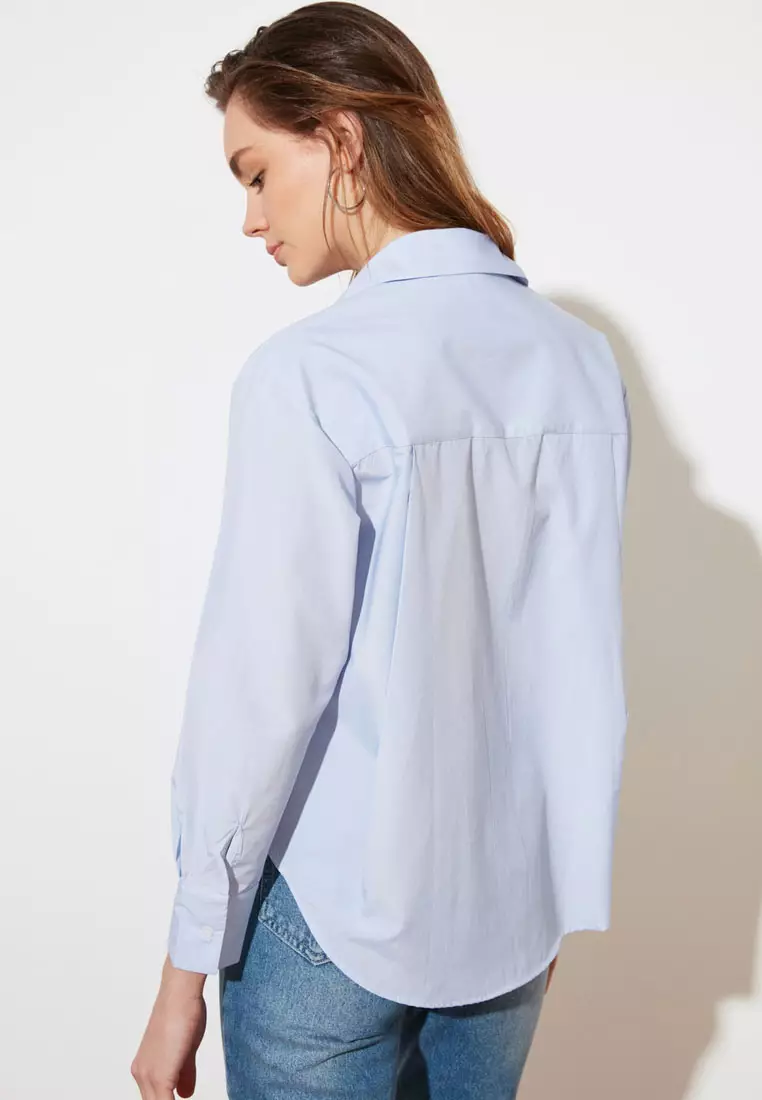 Buy Trendyol Long Sleeve Boyfriend Shirt 2024 Online ZALORA