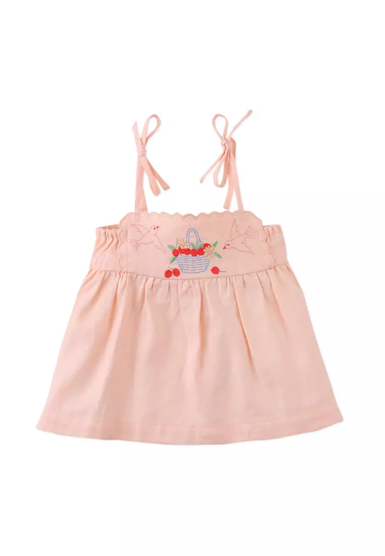 Baby Hinata Embroidered Empire Tunic Blouse & Shorts Set