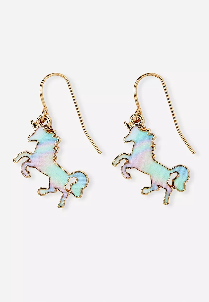 Justice unicorn earrings deals