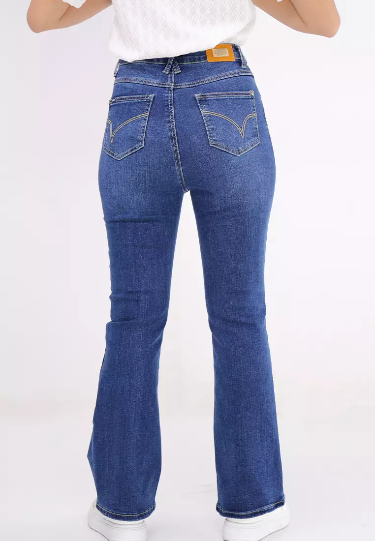 Denim Long Pants Flared Ladies