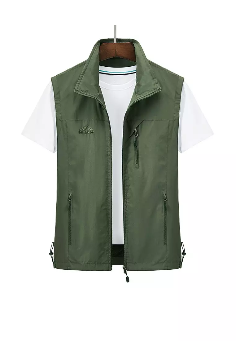 Mens green outdoor vest outlet