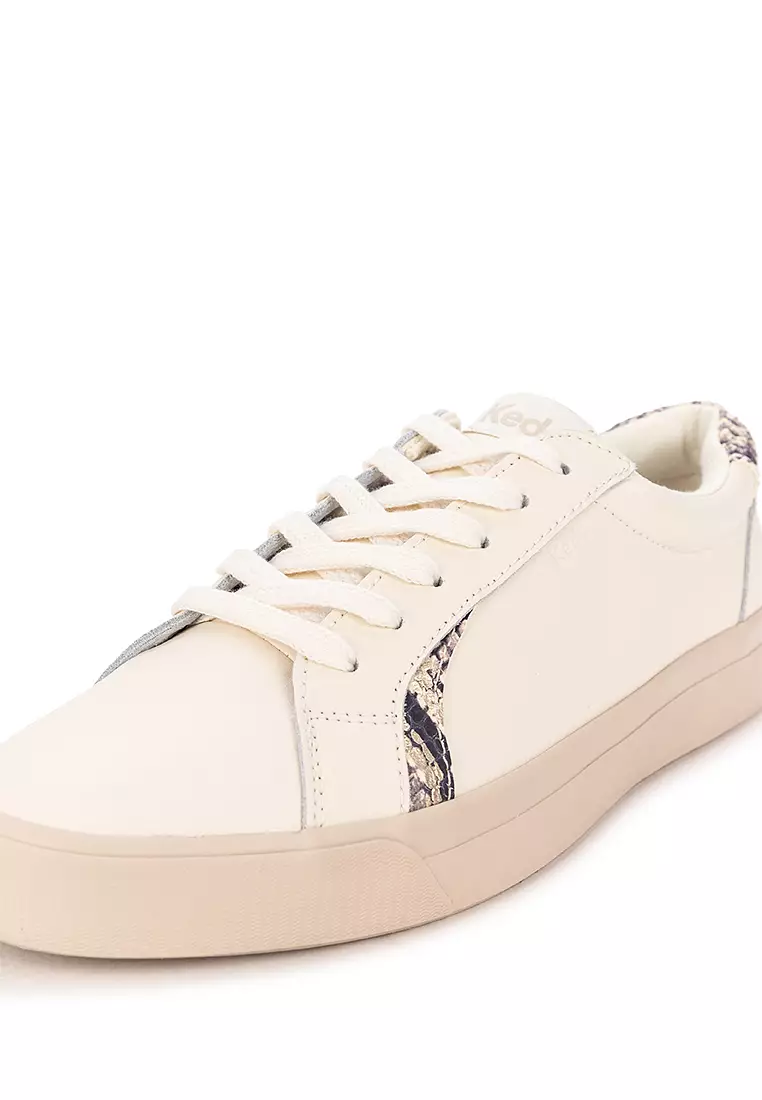 Pursuit Leather Snake Heel Fob Shoes